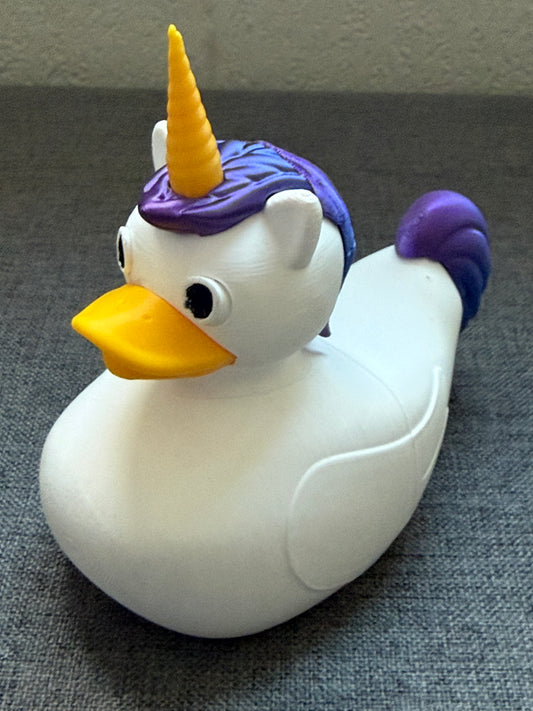3D Printed UnicornDuck Figure – Mythical Desk Decor & Fantasy Gift