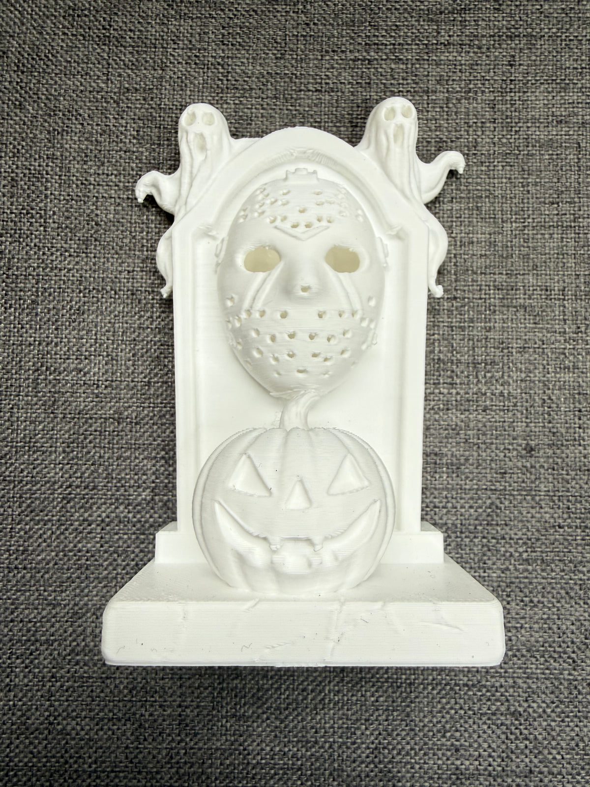 Jason Voorhees Horror Tombstone – 10cm 3D Printed Display Piece | Ready to Paint