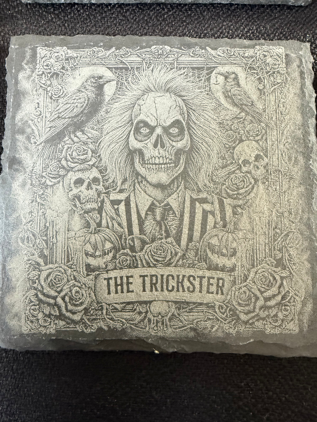Ultimate Horror & Cult Icon Laser Engraved Slate Coaster Set (6 Pack) – Fan Gift