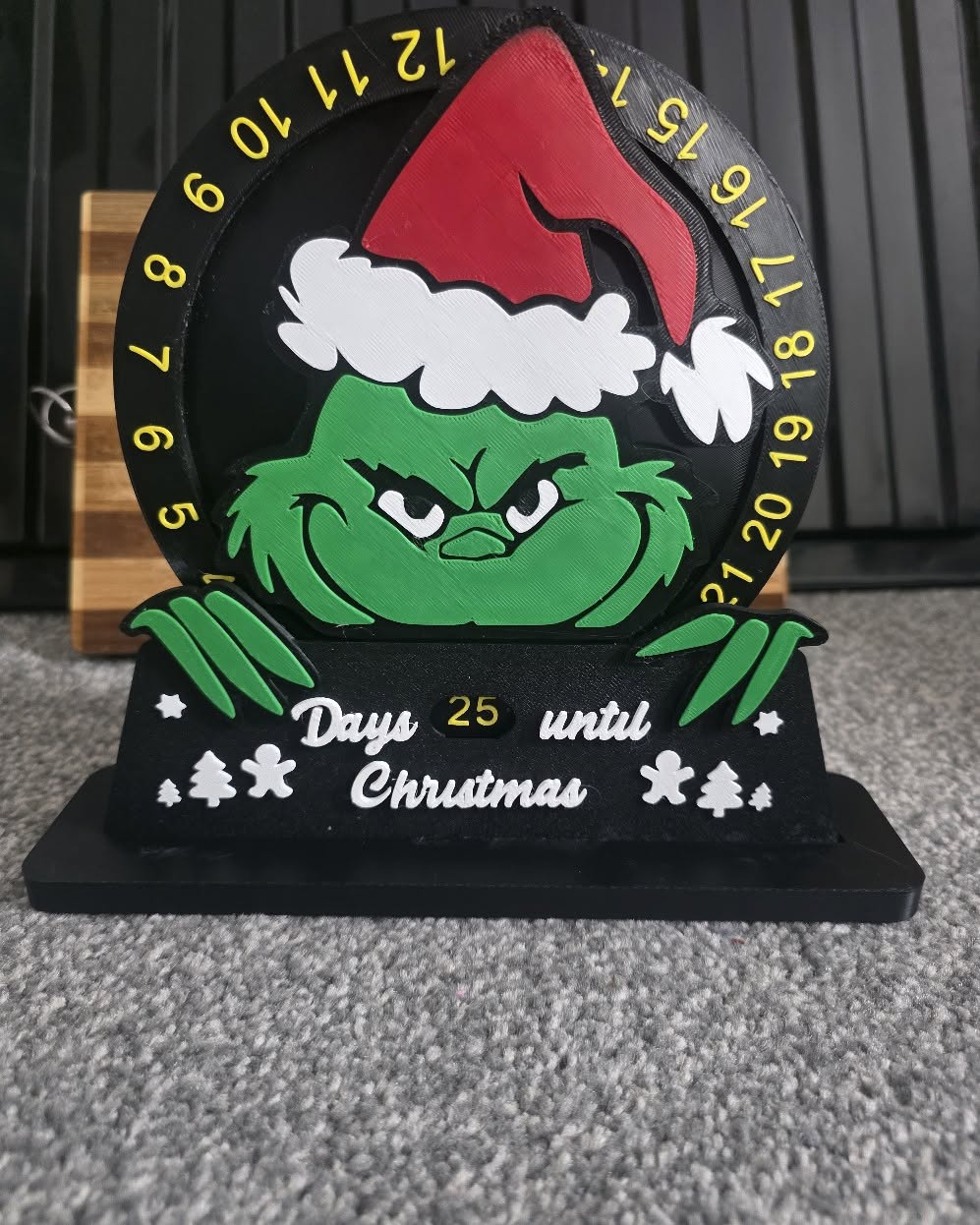 Grinch Christmas Countdown Calendar Wheel