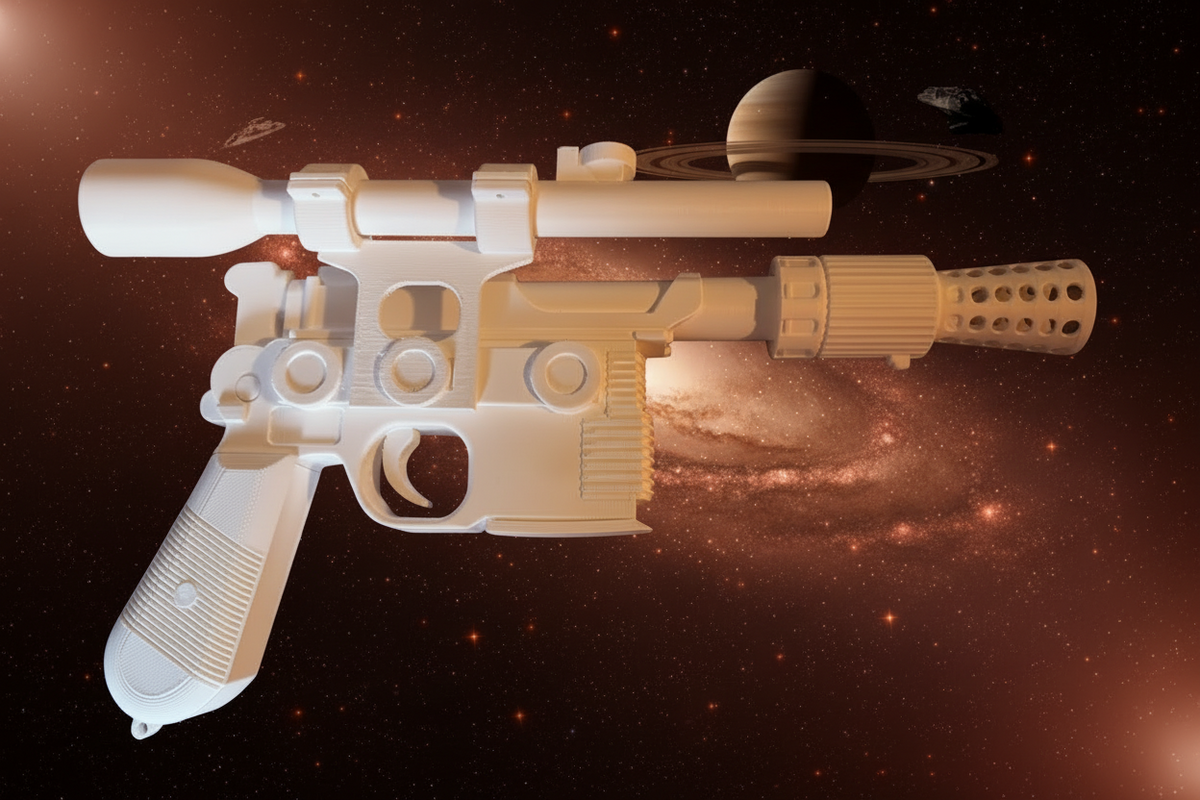 Han Solo DL-44 Blaster Replica – Star Wars 3D Printed Cosplay & Display Prop
